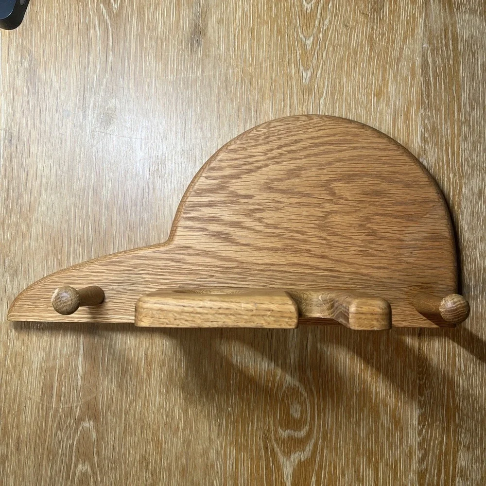 Vintage Baseball Bat, Ball, Hat Wooden Wall Hanger Decor